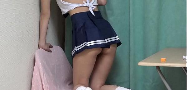  Japanese Schoolgirl Sarina Kurokawa Upskirt from Under the Desk